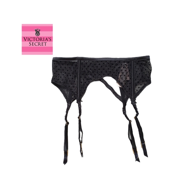 💗 Victoria's Secret, Garterbelt, Pocadot Lace - Picture 1 of 7